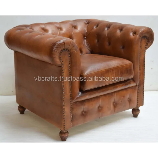 Sofá De Piel Auténtica,Mueble Chesterfield Buy De Cuero De Estilo