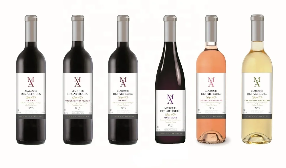 
Marquis des Artigues Cinsault Grenache rose IGP OC high quality french wine 