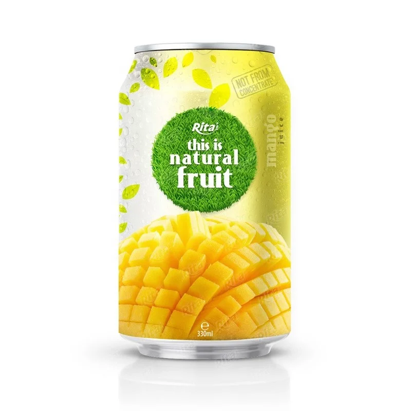 High Quality Vietnam Tropical 330ml Canned Mango Juice Drink Health Can with Pulp Customize Cojo