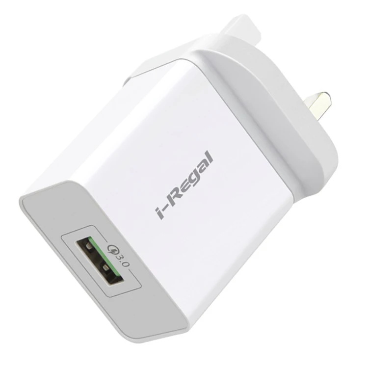 
Китайский IREGAL 18 Вт QC3.0 быстрое зарядное устройство для телефона с вилкой Стандарта Великобритании 
