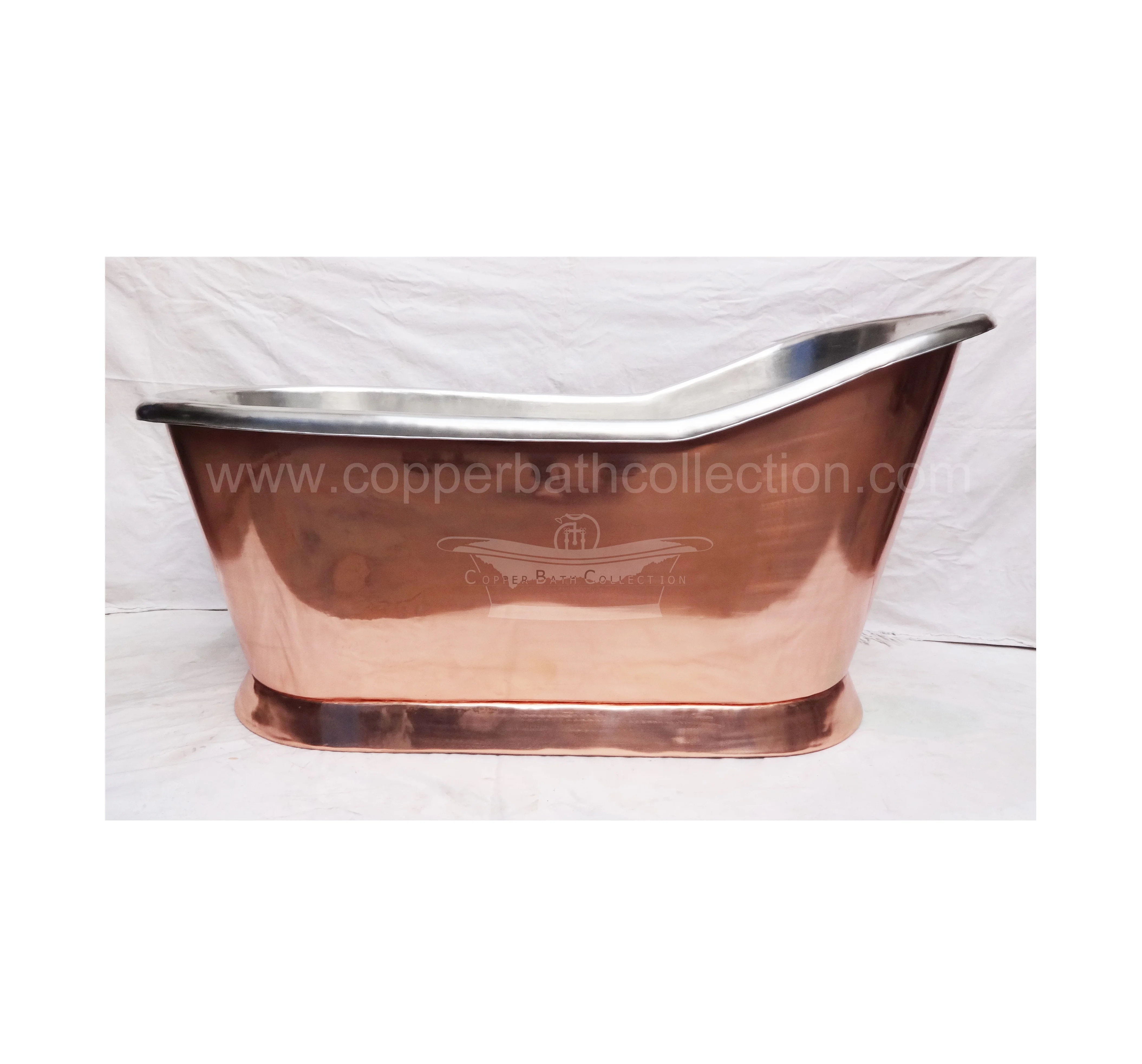 Hot Selling Polished Finishing Copper Bathtub With Decorative Design