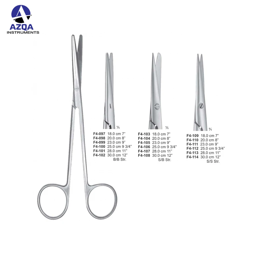 Metzenbaum Scissors Stainless Steel Straight Curved Blunt Point General ...