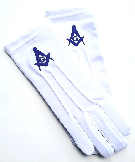 Оптовая продажа, Лидер продаж, белые перчатки с индивидуальным логотипом Masonic Regalia