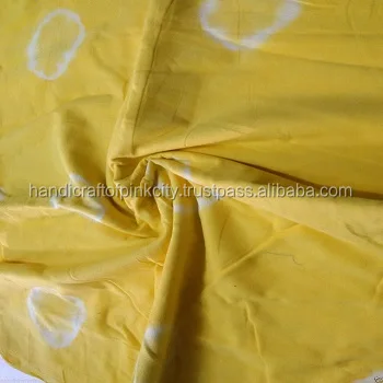 
5 ярдов, ткань, окрашенная вручную, Shibori, хлопчатобумажная ткань 44 дюйма, ткань бандани, желтый цвет 