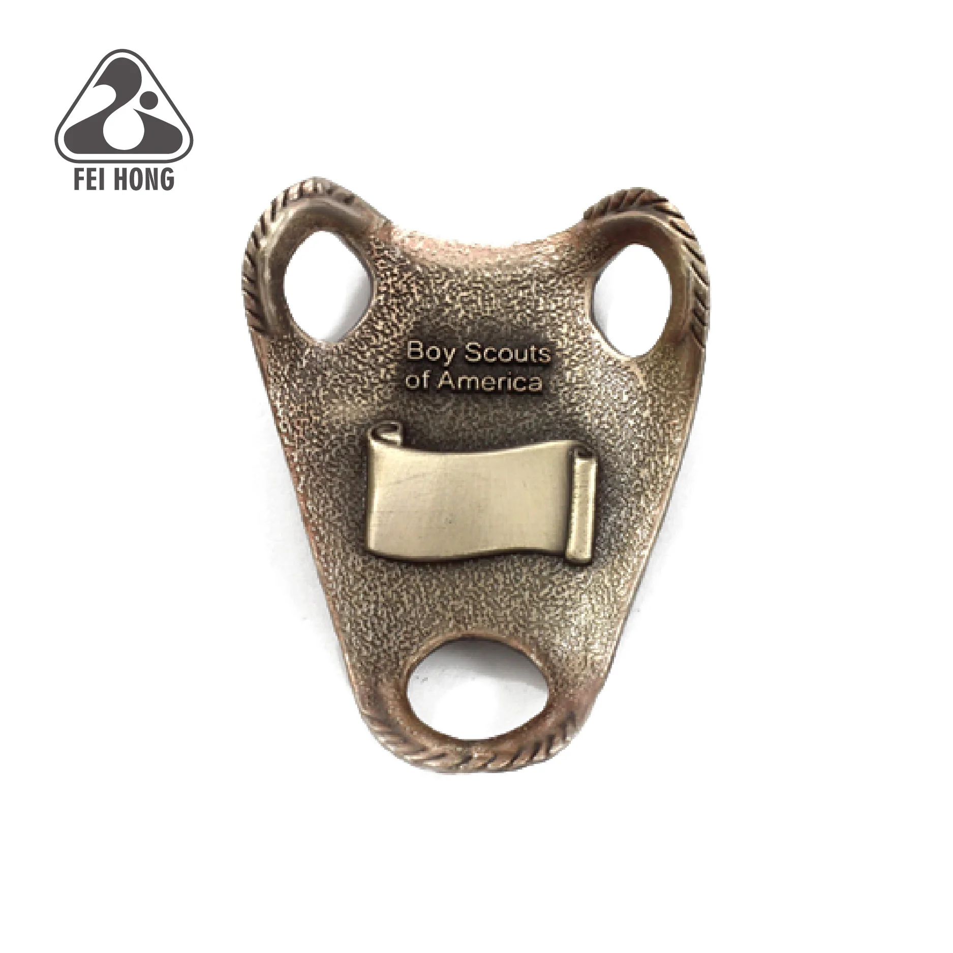 Round Custom Brand Keychain with Bottle Opener Design - Fei Hong Five  Metals Wares Co, Ltd