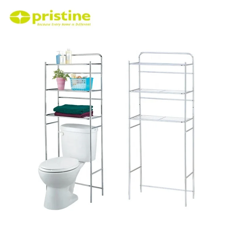 1pc Over The Toilet Storage Rack 3-Tier Metal Bathroom Shelf Space Saver  Rack