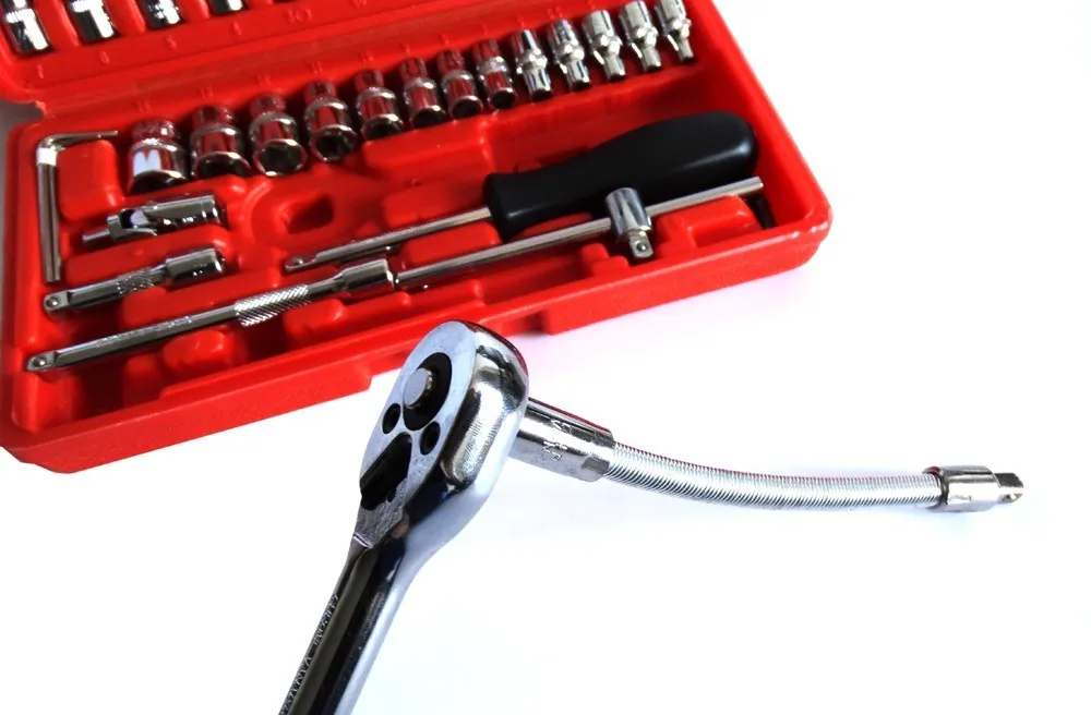 46 Pcs Box Tool Set Tools Kit for Household Repairing