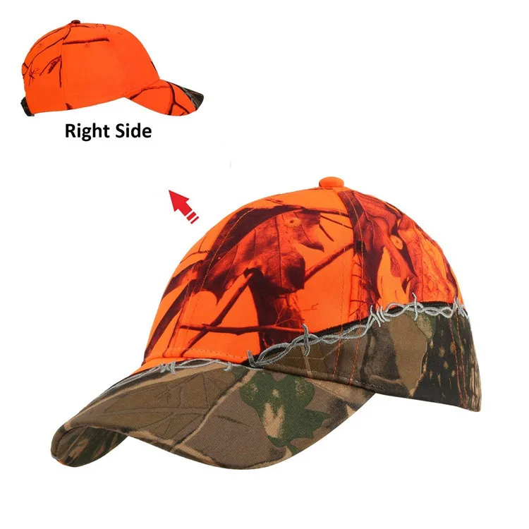 Camo Blaze Orange Soft Deer Hunting Cap
