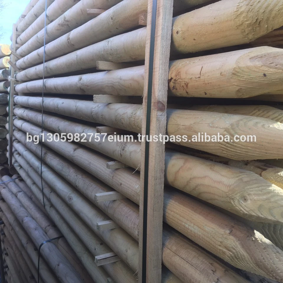 Острые точечные Обработанные Деревянные столбы, конические, латексные и пропитанные вакуумом высокого давления