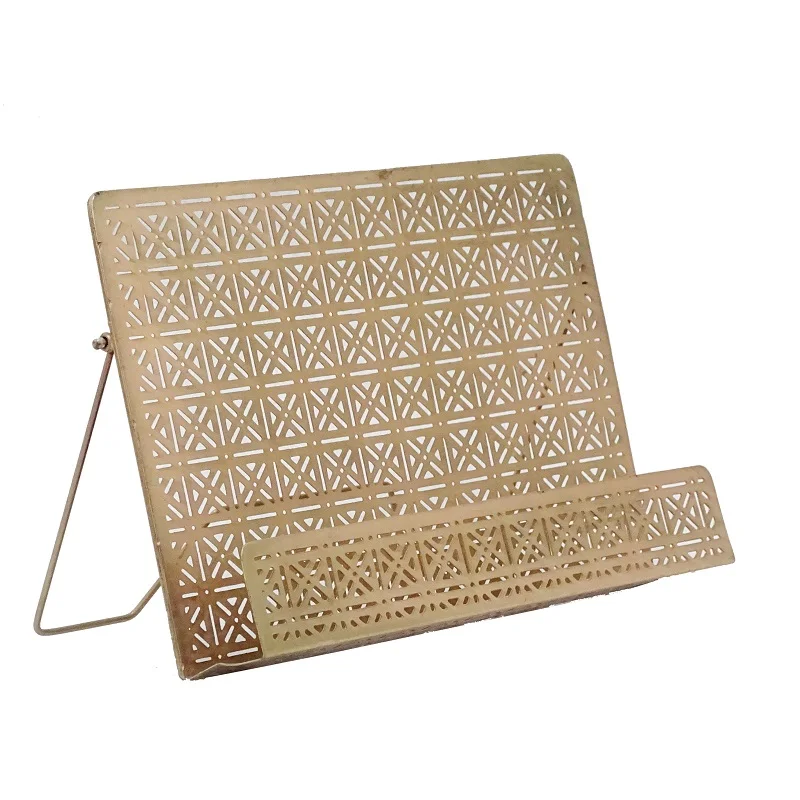 Новый металлический медный держатель для файлов, стойка для брошюр, подставка для книг