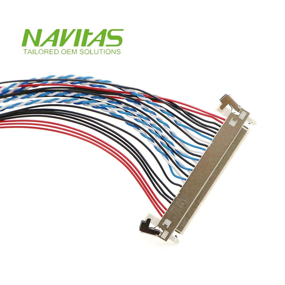 Buy Wholesale Taiwan 34 Pin Fci 30 Pin Dvi Jae Connector Lvds Cable Oem &  Tft Display Cable Fci Automotive Inverter Cable at USD 0.5