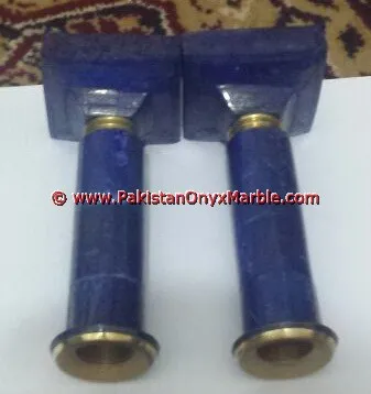 Декоративные подсвечники с лазуритом, подставки ручной работы