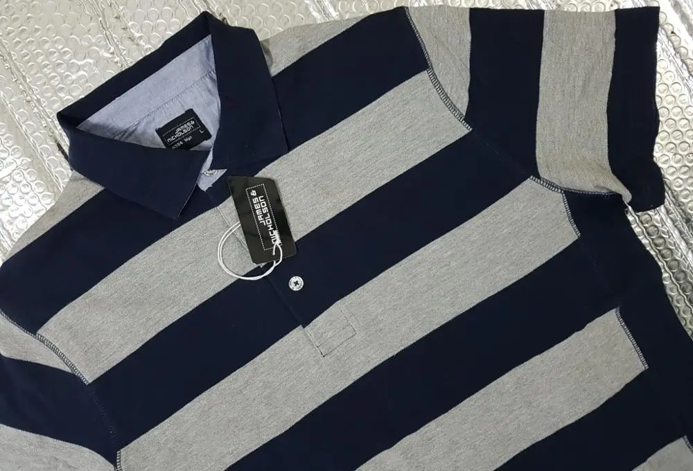 Высококачественная Хлопковая мужская рубашка-поло для весеннего сезона Бангладеш полосатая одежда со склада/отгрузка отменяет/излишек