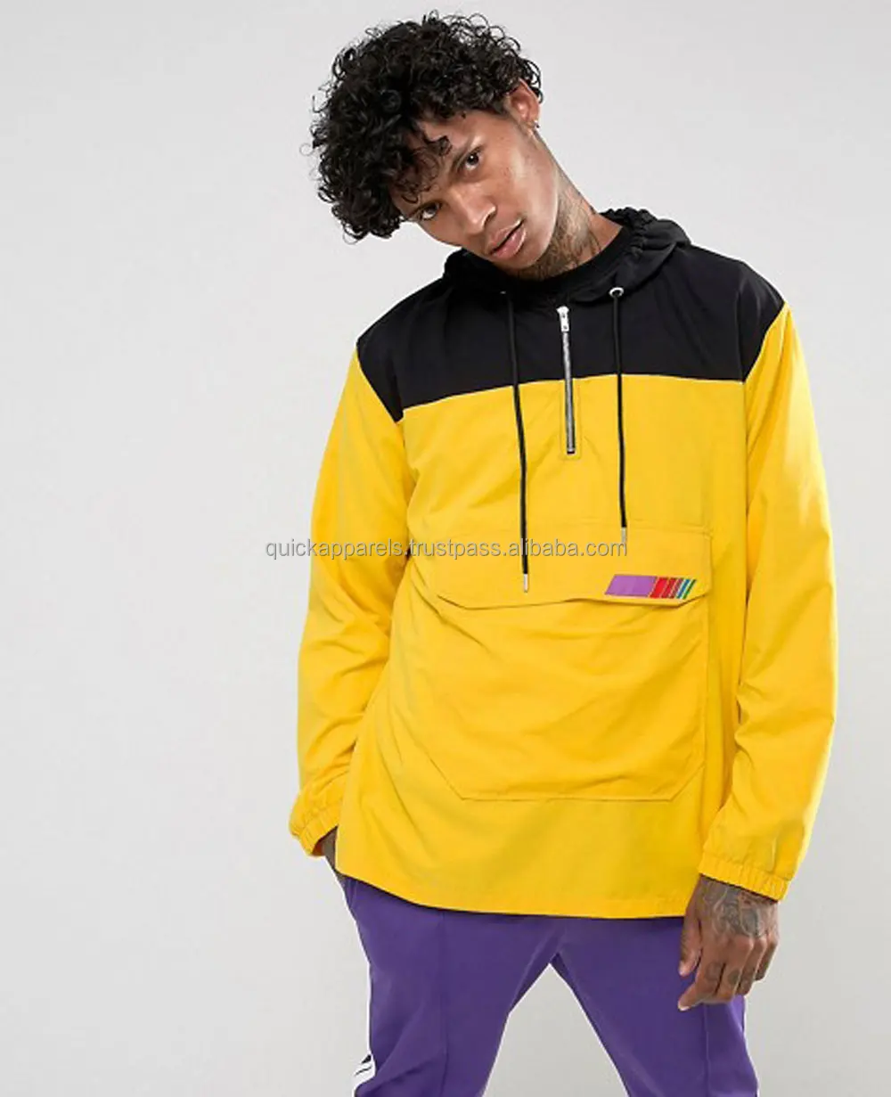 Black Windbreaker Jacket Men's Green 