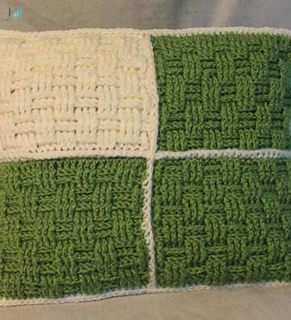 basket weave cushion knitting pattern