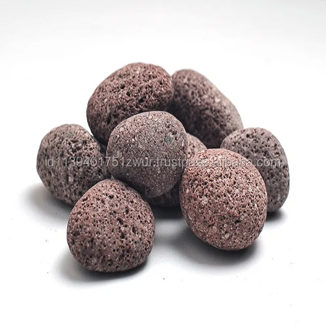 
Best product of Indonesia natural red lava pebble stone for fire pit 