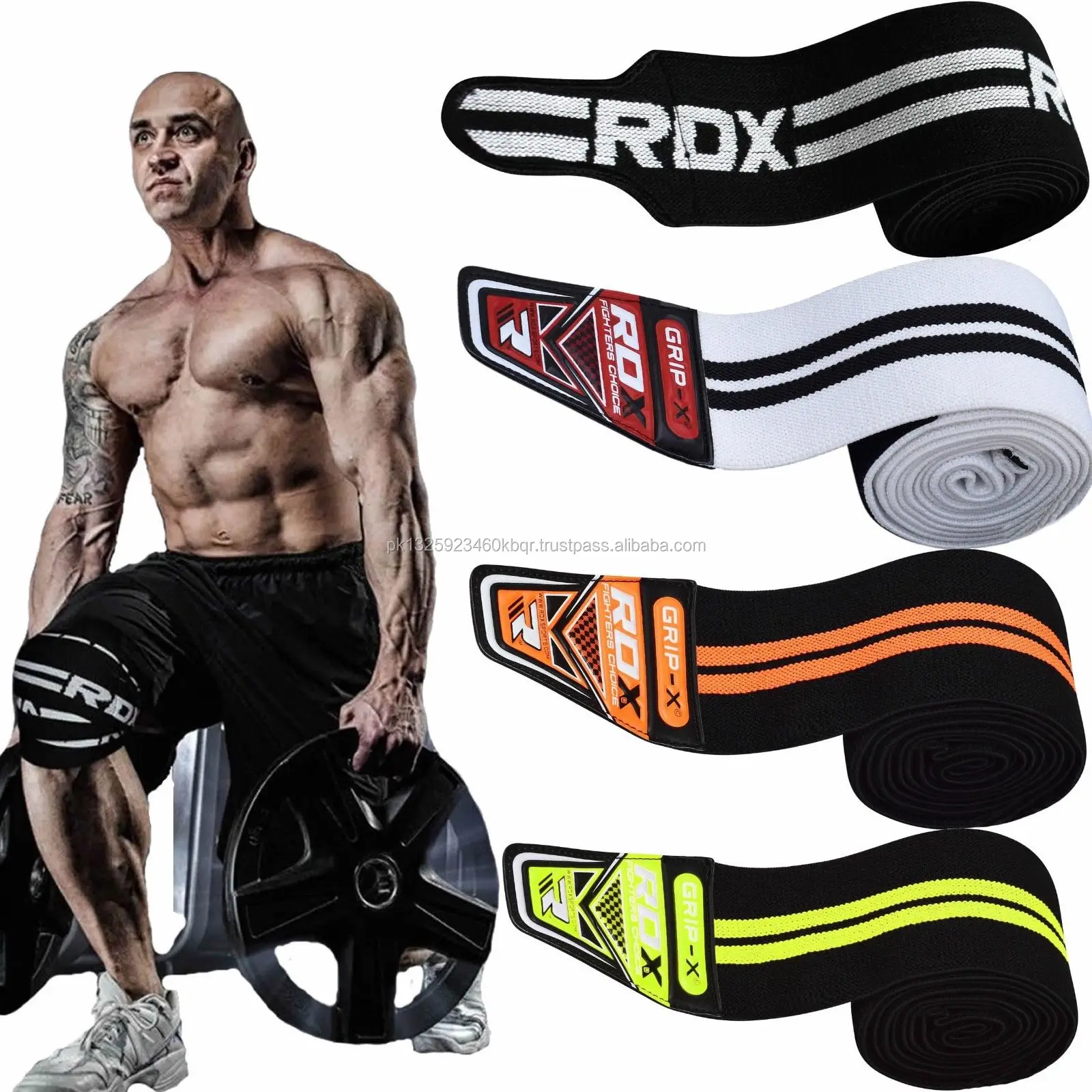 Knee Wraps Weight Lifting Bandage Straps Guard Pads Sleeves Power lifting Gym 