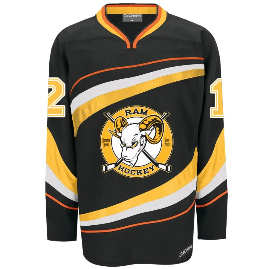 black ice hockey jersey