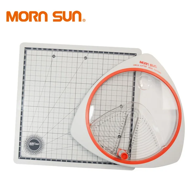 Morn Sun Circle Plastic Grip Hand-held Paper Cutter