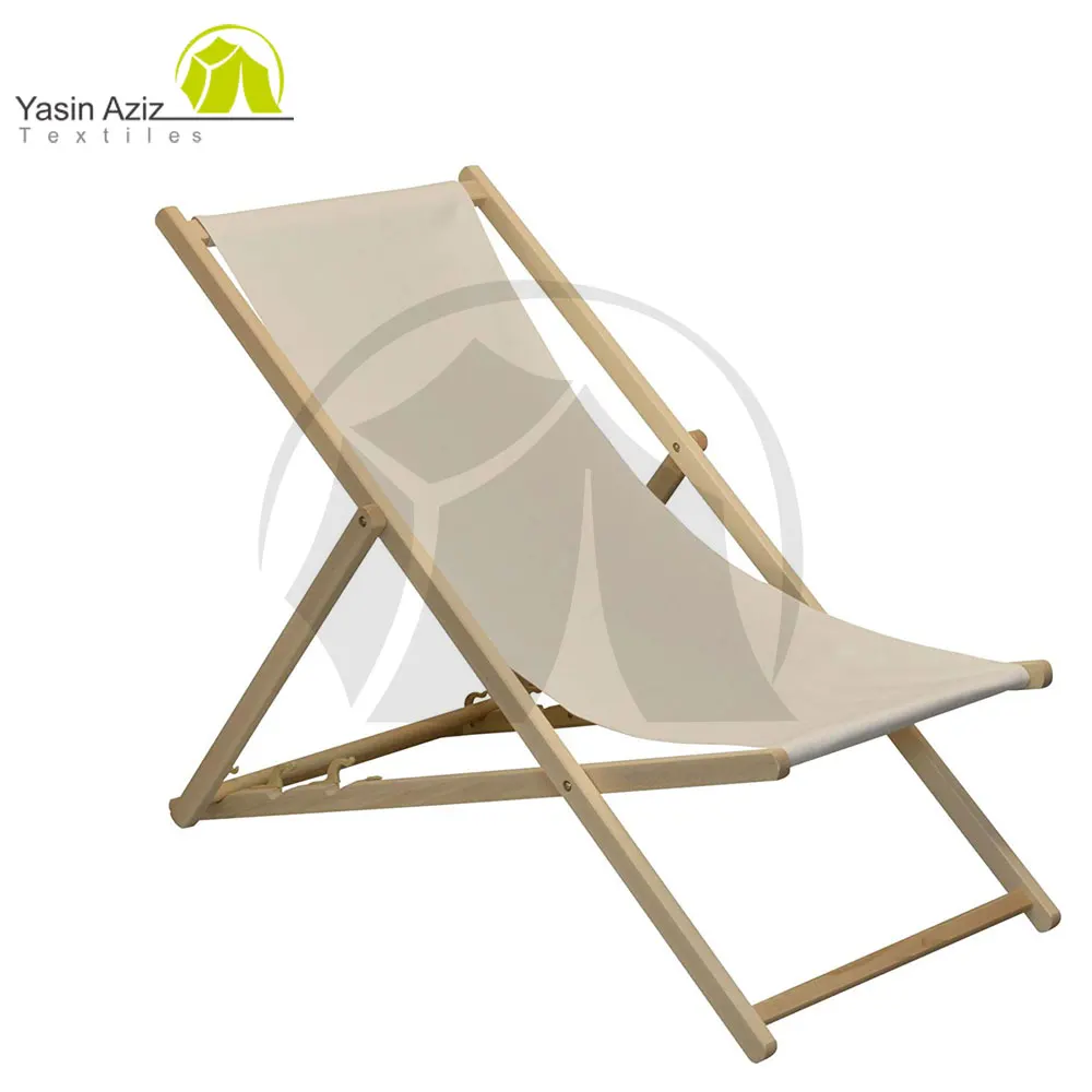 wooden folding beach deck chair