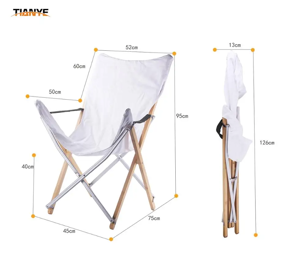 Tianye Пляжный Бамбуковый Складной Расслабляющий стул бабочка стул рамка холст пляжный стул алюминий