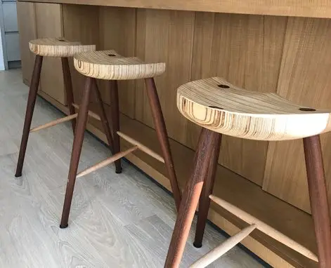 live edge wood bar stools