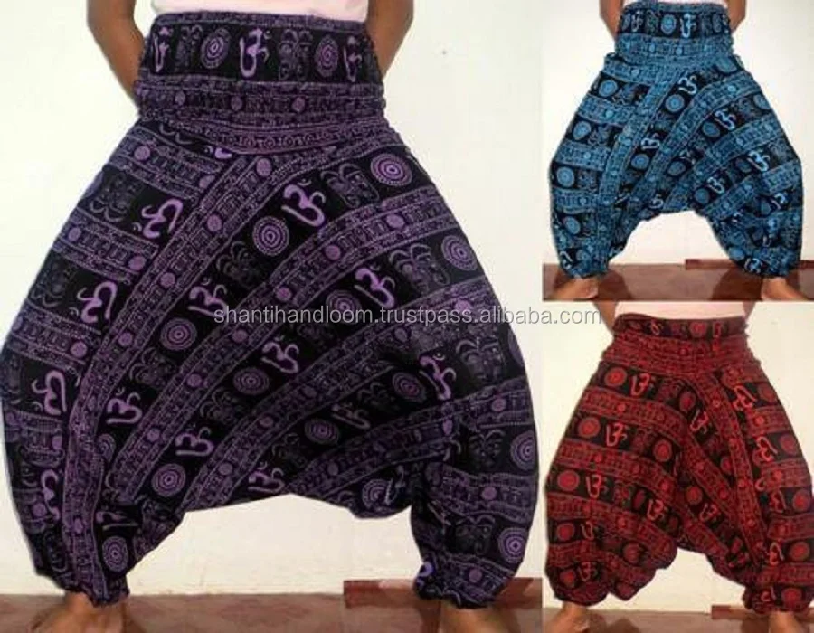 Buy Mens and Womens Pure Cotton Regular fit Block Print Chakra Afghani  Harem Pants Multicolour Free Size 10XL at Amazonin
