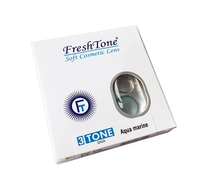 Цветные контактные линзы freshtone diva с ежемесячным циклом использования, 14,2 мм, мягкие линзы