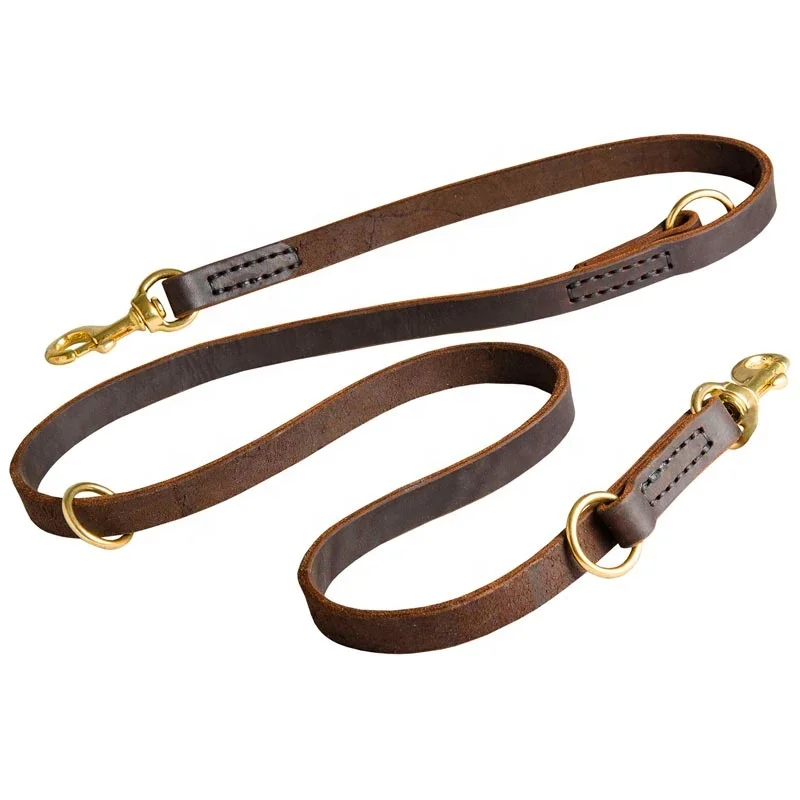 multifunctional leather dog leash