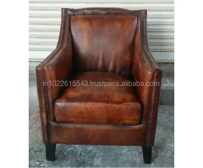 Club Leather Armchair For Sale Living 