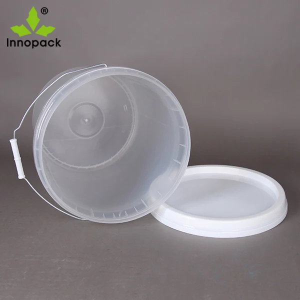 Clear 20 liter transparent plastic bucket