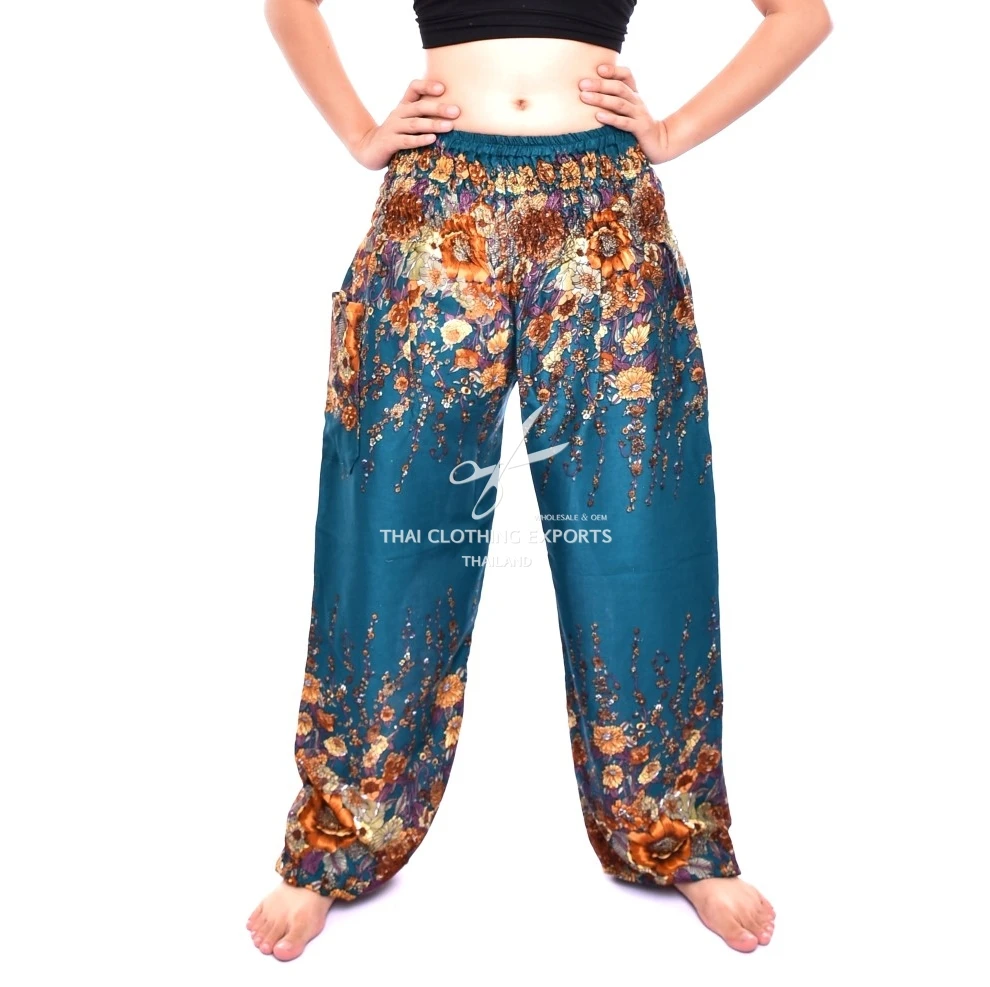 What is Wholesale Loose Casual Trousers Elephant Print Ladies Fashion Harem  Pants