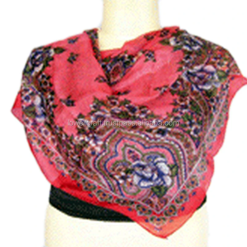 Silk scarf with print main image 1