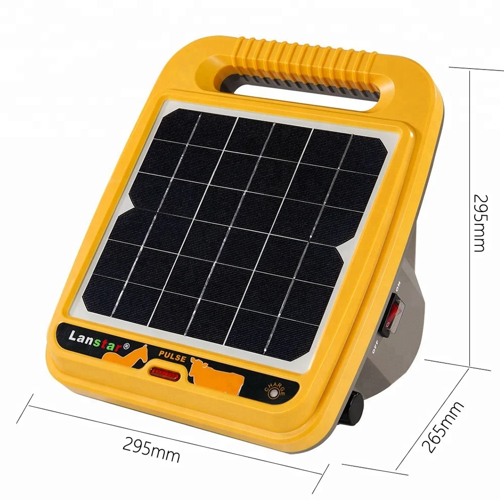 Solar Powered Electric Fence Energizer/charger/controller For Cattle Horse  Sheep Deer Dog Pets Elephant Bear - Buy Solar Power Electric Fence Energizer ,Solar Power Electric Fence Charger,Solar Panel All In One Charger Product  on