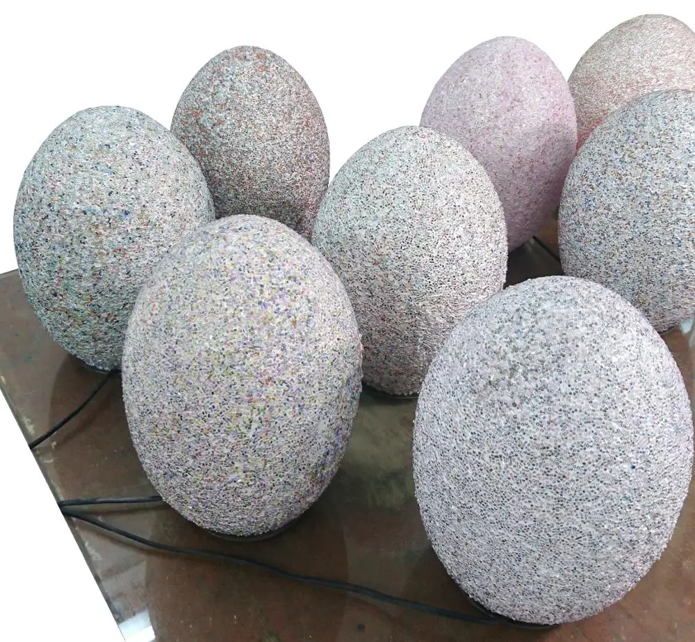 BE Handmade Colored Glass Beaded Egyptian Egg Mosaic LED Table / Pendant Lamp