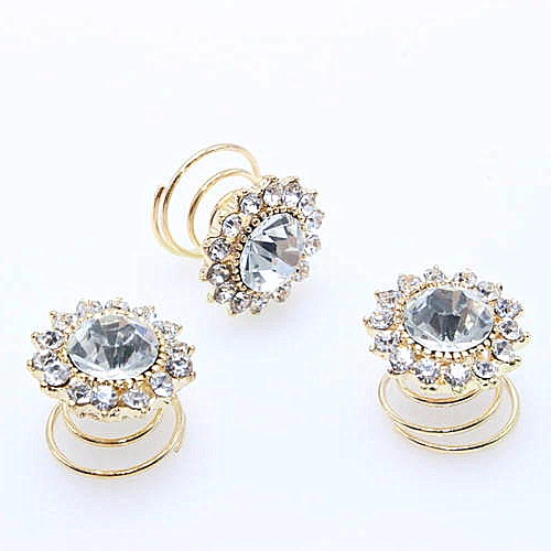 Зажим для волос из серебристого металла