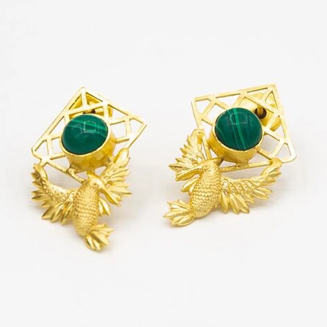 Brass Plated 18k Gold Jewelry Earrings 