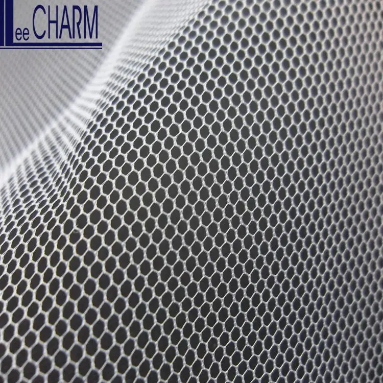 
LCSH525W 20D 10gsm мягкая нейлоновая Шестигранная белая Тюлевая сетчатая ткань 