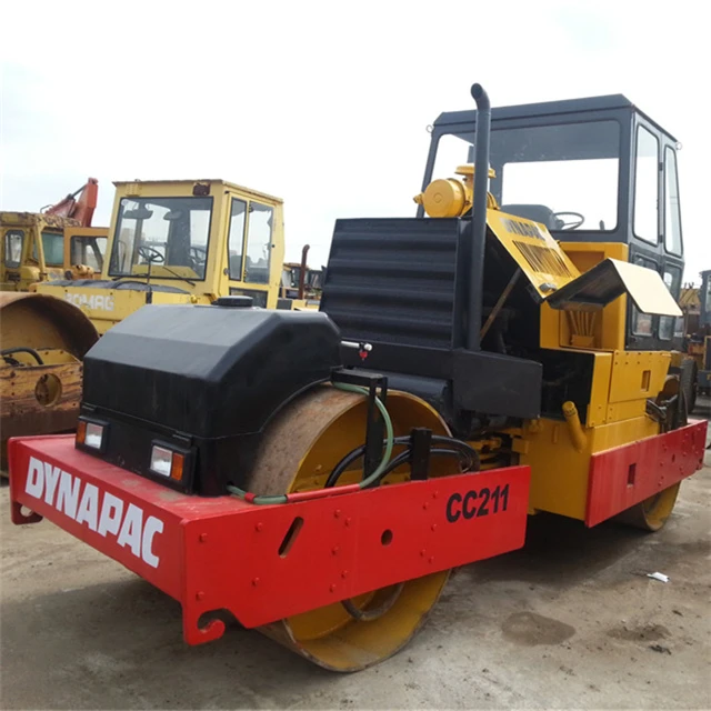 Used Compactor Road Roller Dynapac Double Dump Roller CC211 Original for Sale