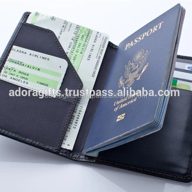 Lederen paspoort portemonnee Tassen & portemonnees Bagage & Reizen Paspoorthoezen 