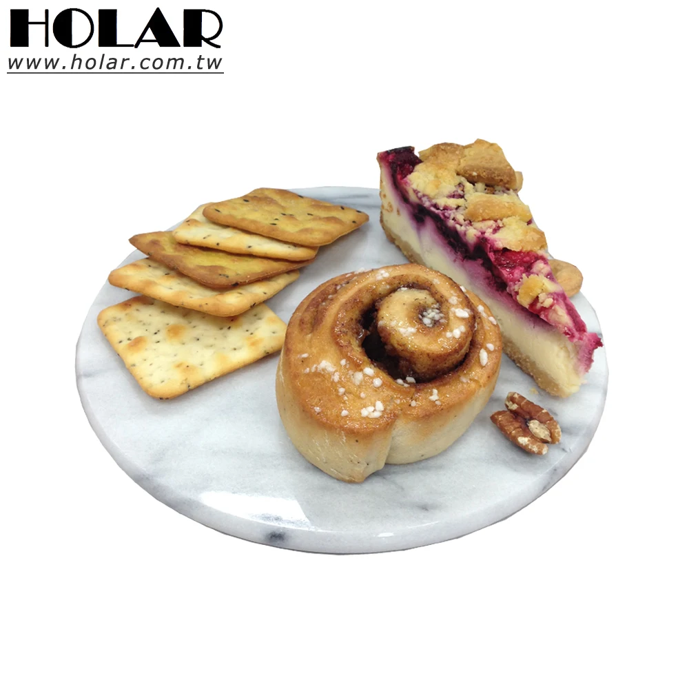 
 [Holar] Тайваньская круглая мраморная тарелка 12 дюймов  