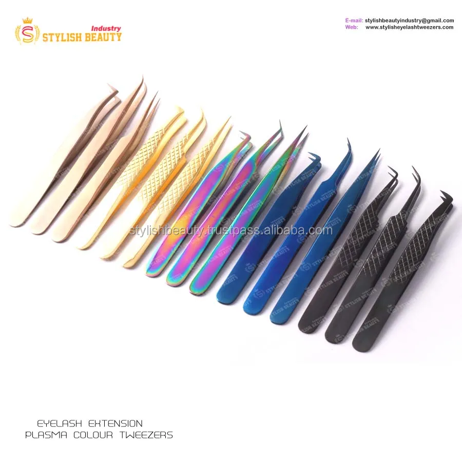Isolation Eyelash Extension Tweezers Stainless Steel Russian Volume