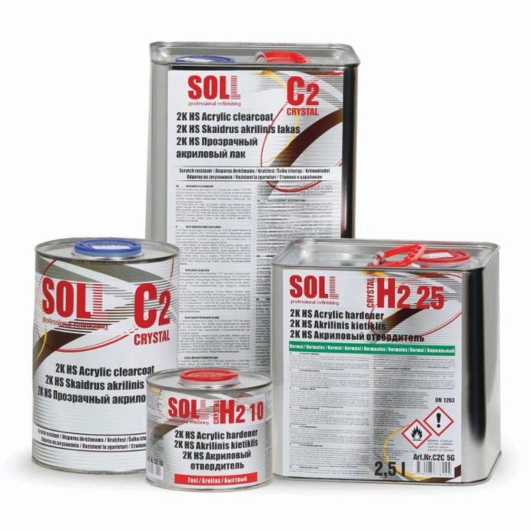 Sollc2アクリルクリアコート H2硬化剤付き Buy Acrylic Clear Coat Paint Soll Hardener With Paint Product On Alibaba Com