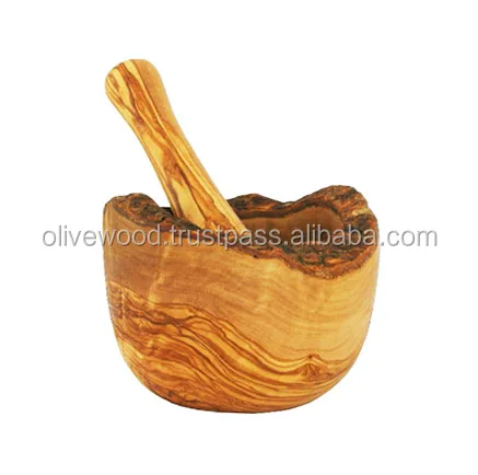 Ручная работа оливковая древесина рустикальный раствор и пестик натуральные деревянные инструменты для трав специй маленький кухонный набор