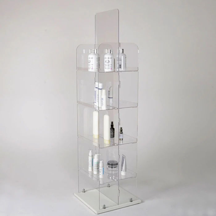 large floor standing retail acrylic rack