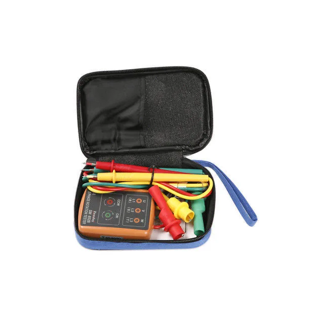 Tester di rotazione a 3 fasi con LED e indicatore cicalino per