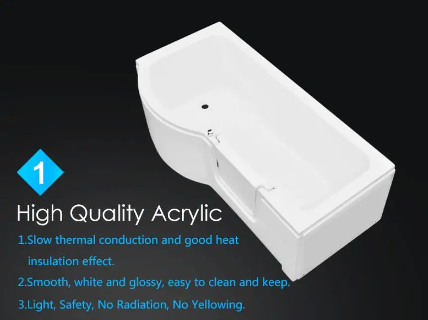 SL9142(00) Acrylic Walk In Bathtub supplier