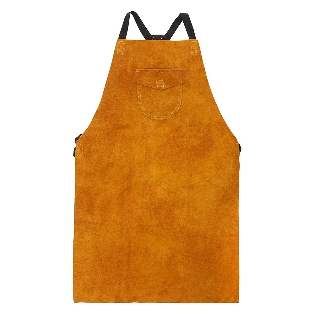 Leather Welding Protective Apron For Men Safety - Buy Leather Work Apron / Welding Safety Wear / Welding Leather Apron / Fartuch Spawalniczy,Safety Welding Apron / Cow Leather Welding Apron / Split