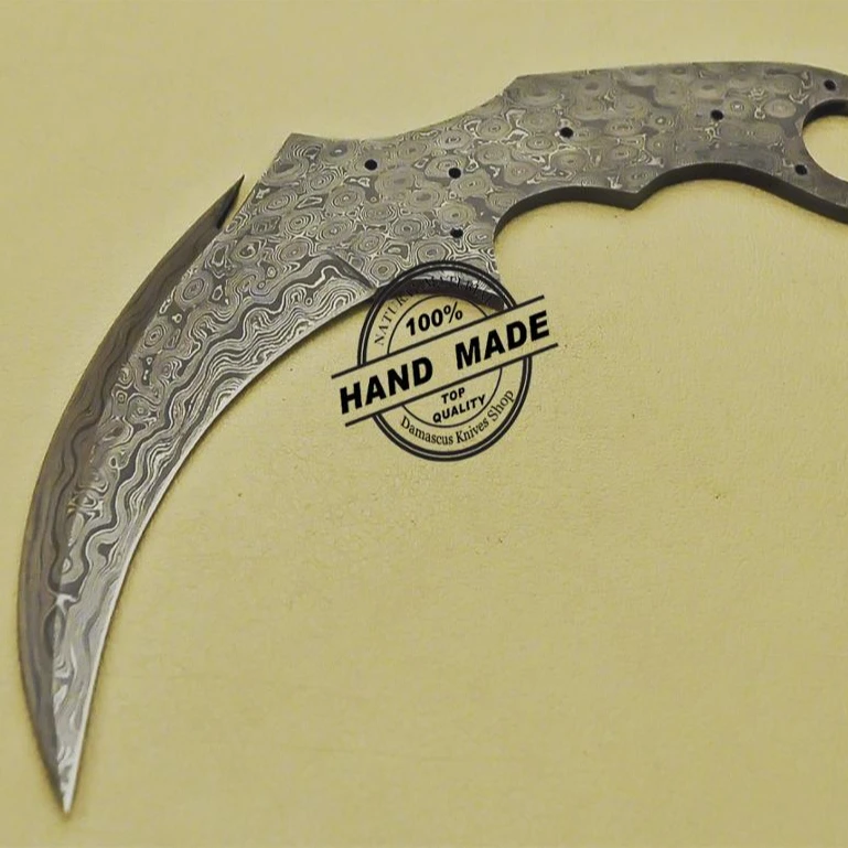 Blank Blade Damascus Karambit Knife Double Edge Damascus Karambit Knife Ne 622 Buy Blank Blade Double Edge Damascus Karambit Knife Custom Handmade Product On Alibaba Com