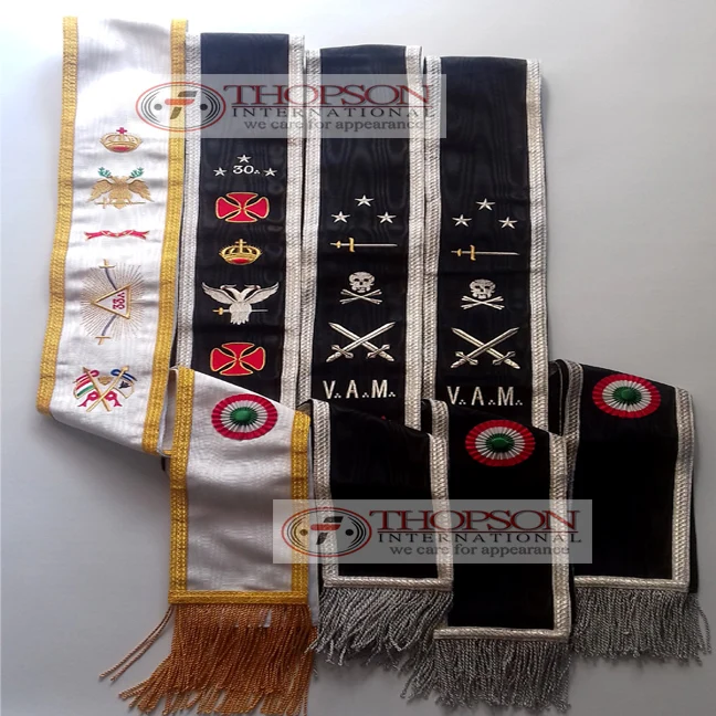 Пояс Masonic Regalia AASR, 30 градусов, черный